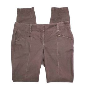 Ann Taylor Women's Size 6 Brown Corduroy Skinny Pants with Zipper Front Pockets